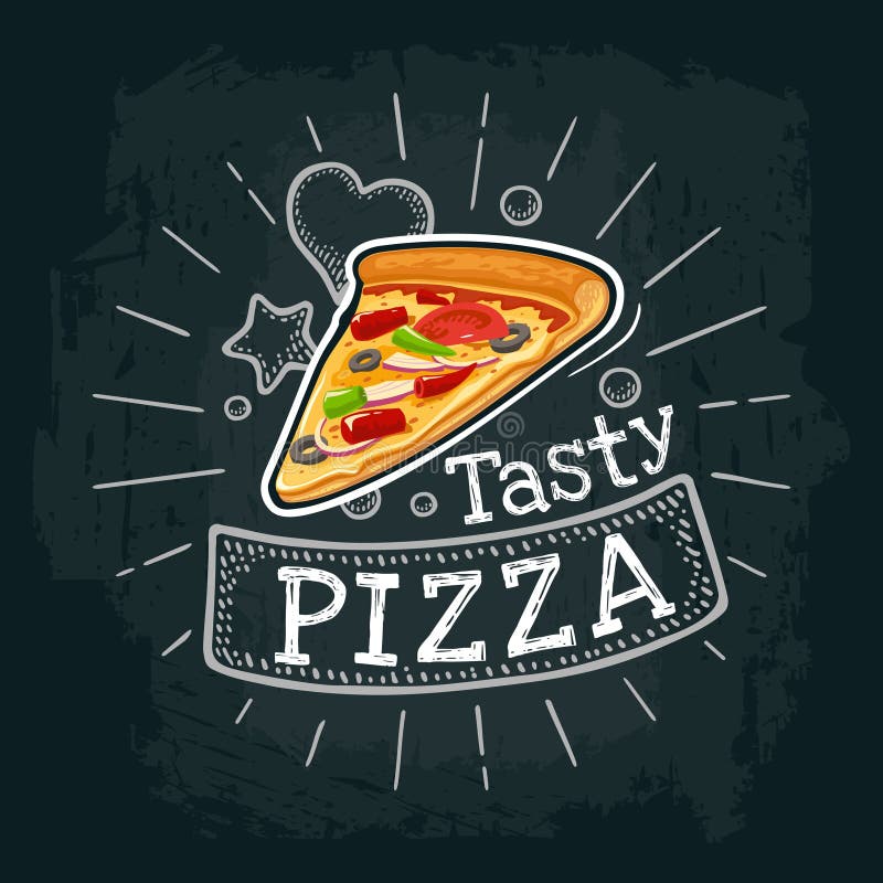 Mexicain de pizza de tranche Illustration plate de couleur de vecteur illustration stock Mexicain de pizza de tranche Illustration plate de couleur de vecteur illustration stock