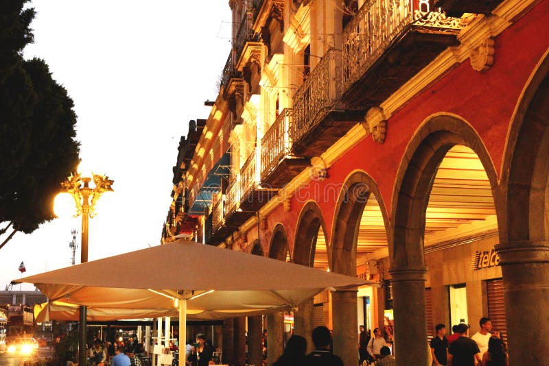 Mexican building photographed at sunset stock photography Mexican building photographed at sunset stock photography