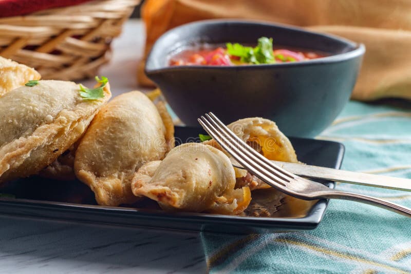 Mexican Beef Empanadas stock photo. Image of fried, chips 157700312