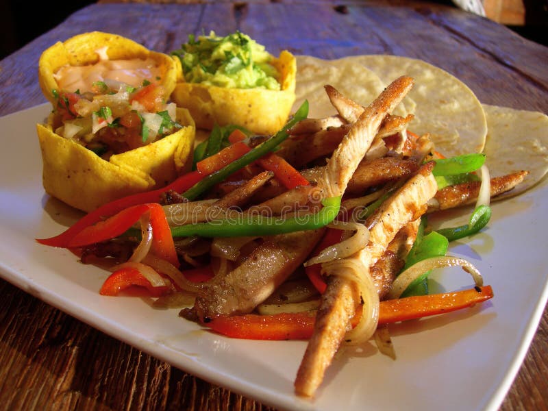 Mexican chicken fajitas