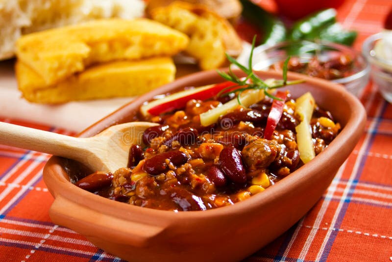 Mexican chili con carne stock image. Image of carne, beans 15355039