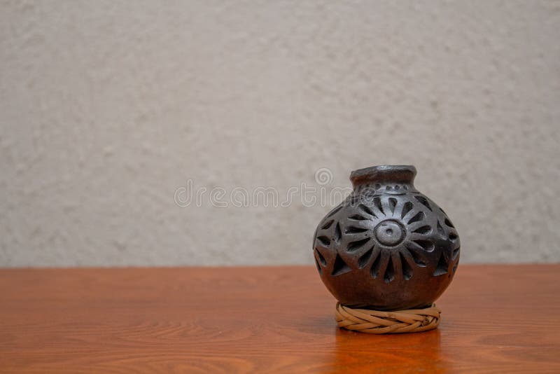 Mexican Ceramic/Clay Chocolate/Coffee/Tea Cup Folk Art Handmade Body Oaxaca