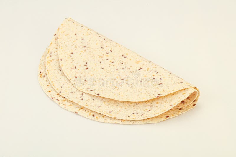Mexican Cuisine Tortilla Thick Bread Stock Photo Image of white