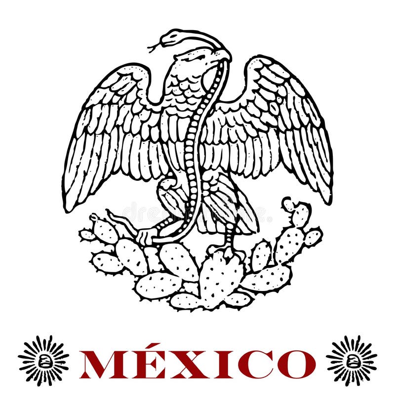 Colored Coat of Arms of Mexico Stock Vector - Illustration of coat, symbol:  101582870