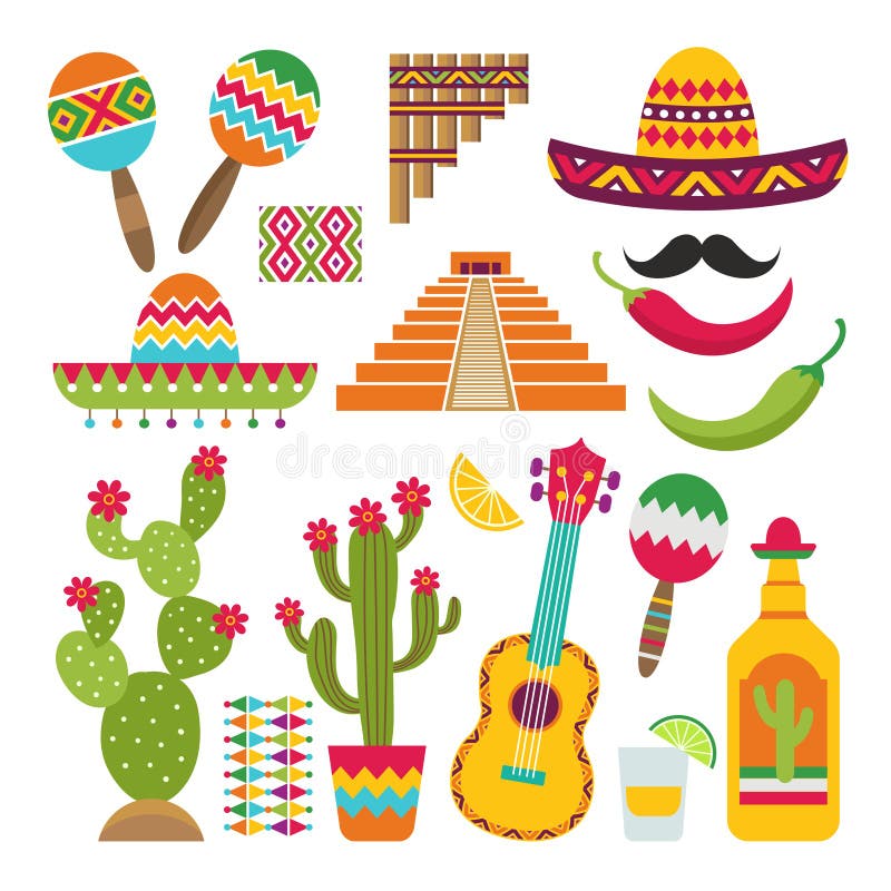 Mexican Design Elements stock vector. Illustration of mexico 25863594