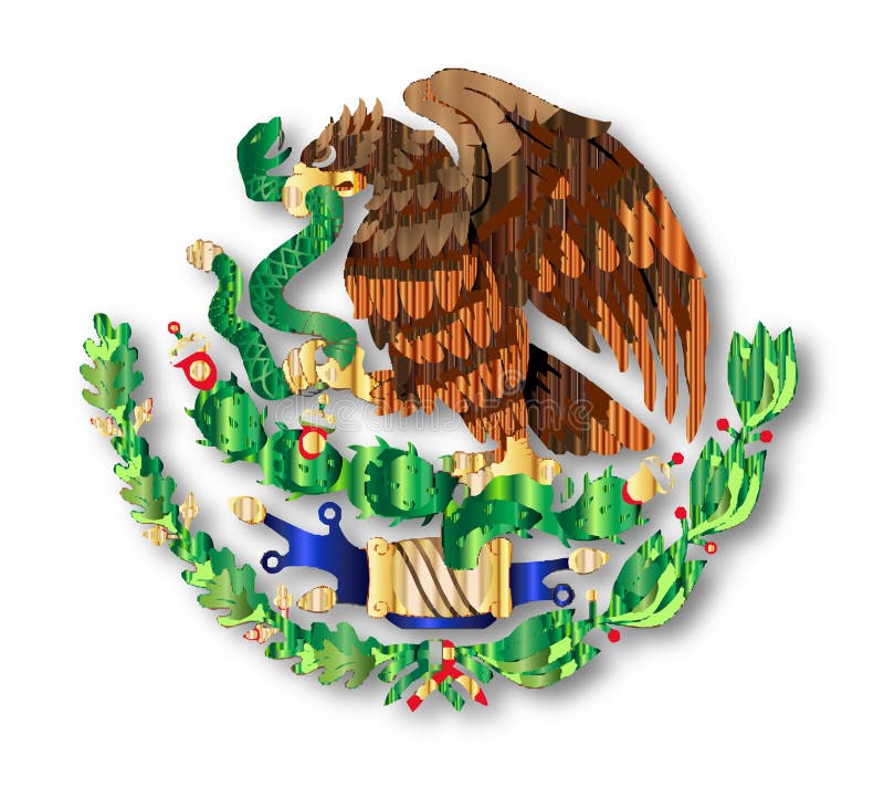 Mexican coat of arms stock vector. Illustration of insignia - 100603306