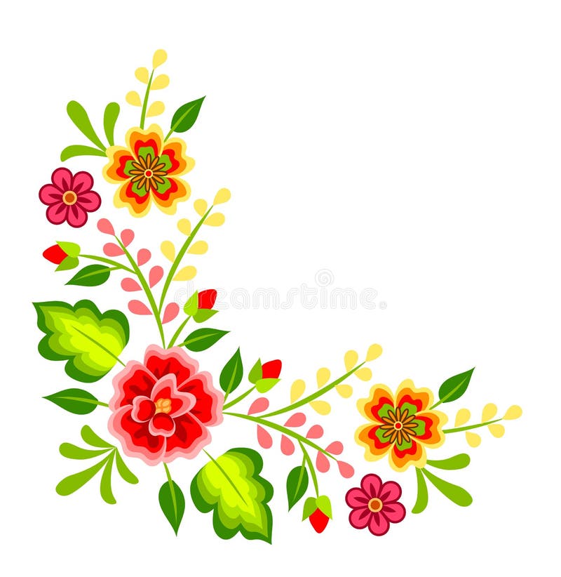 Mexican floral pattern stock vector. Illustration of border - 148831111