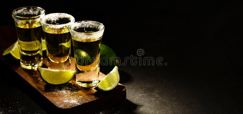 Mexican Gold Tequila stock image. Image of lime, strong - 240258809
