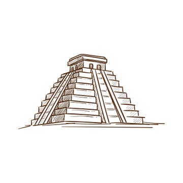 Mayan Pyramid Sketch Stock Illustrations – 125 Mayan Pyramid Sketch ...