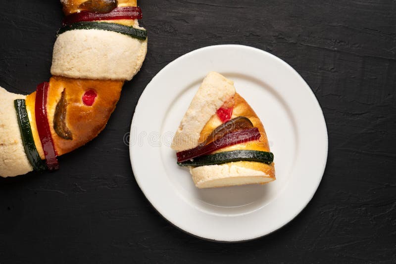 Mexican King Cake Also Called Rosca Stock Image Image of fruit