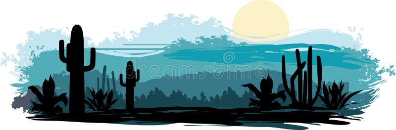 Mexican landscape stock illustration