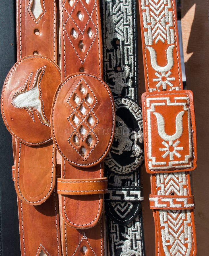 Mexican leather belts stock photo. Image of selection 43063768