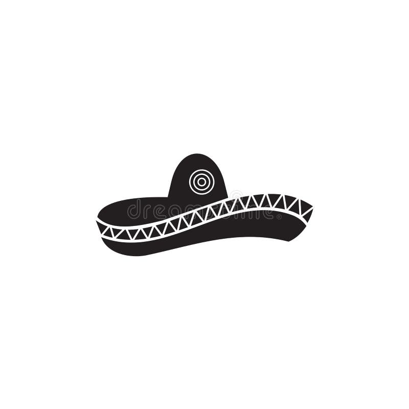 Mexican or Mexico Hat Logo Design Template Stock Vector Illustration