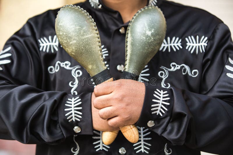 Mexican Musician with Maracas Stock Photo Image of playing, player