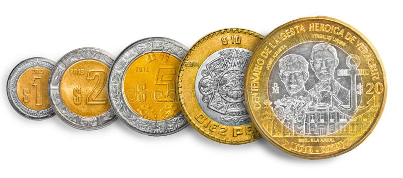 Mexican Peso coin line