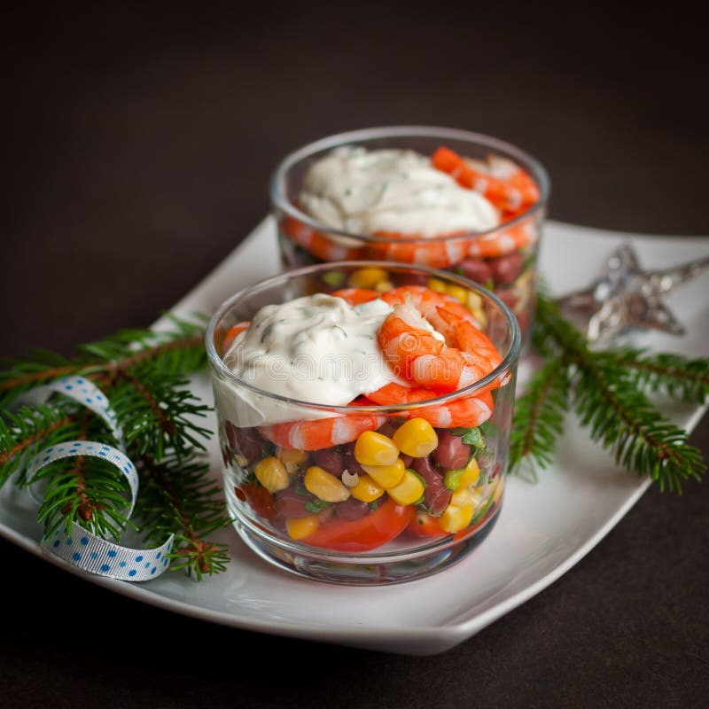 Mexican Prawn Salad with Mayonnaise Dressing Stock Image Image of appetizer, mayonnaise 83463999