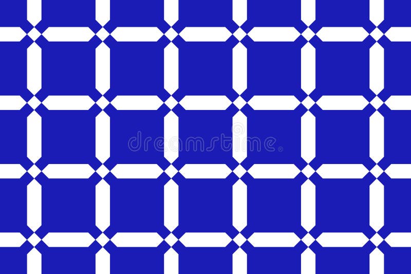 Mexican seamless geometric pattern in blue. Mexico ceramic tile. Vector illustration. stock illustration