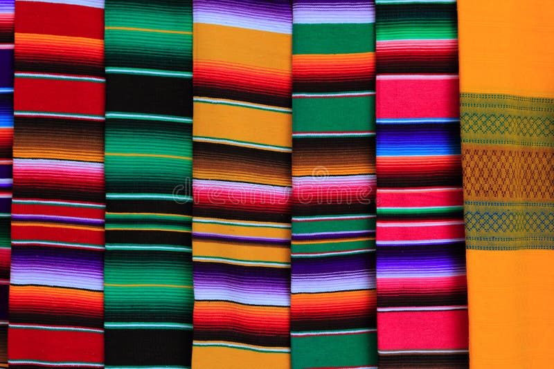 Mexican serape fabric colorful pattern texture royalty free stock images