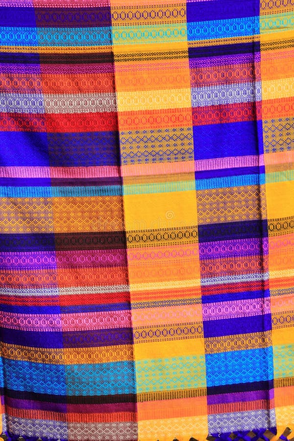 Mexican serape fabric colorful pattern texture stock photography