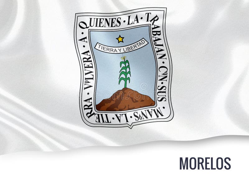 Mexican State Morelos Flag. Stock Illustration Illustration of