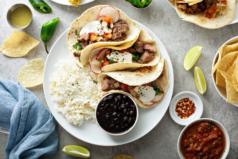 Mexican street food variety