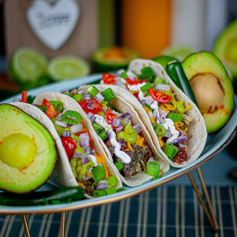 Mexican Tacos AUTHENTIC MEXICAN Food Stock Photo Image of mexican