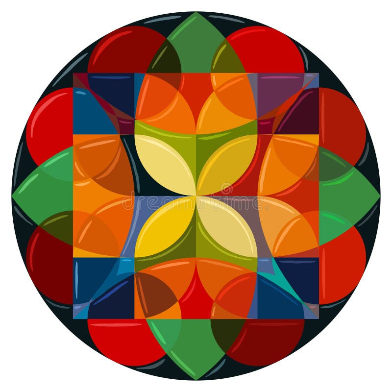 Mexican talavera ceramic tile pattern. Decorative circle objects. Ethnic round ornament. Vector background royalty free illustration