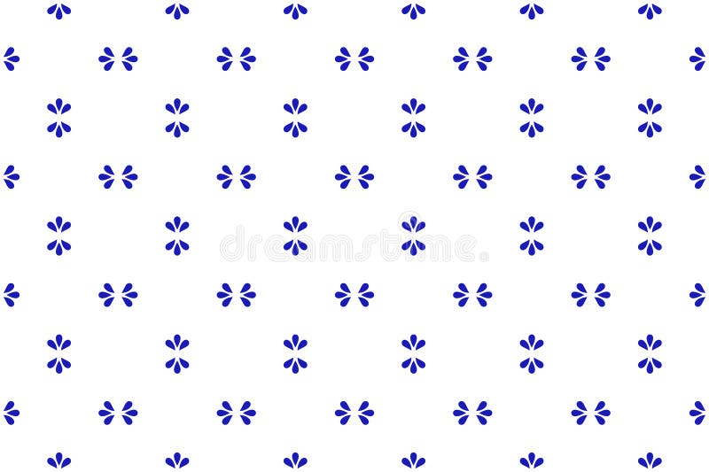 Mexican talavera ceramic tile seamless pattern with blue splash. royalty free illustration
