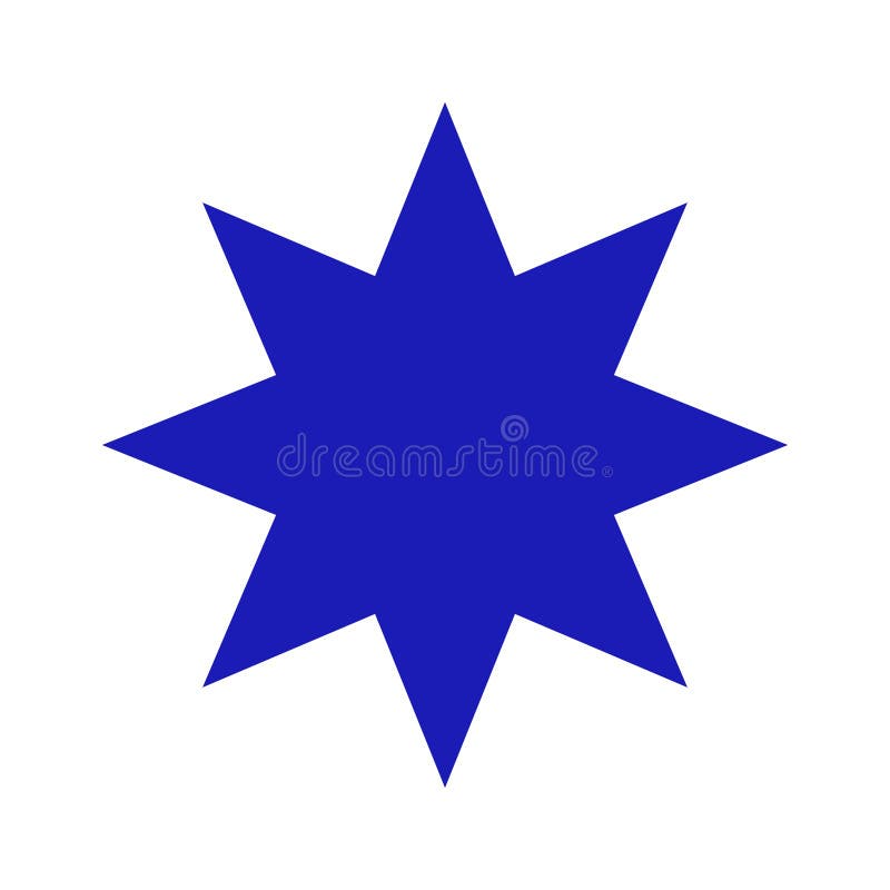 Mexican talavera ceramic tile with star pattern. royalty free illustration