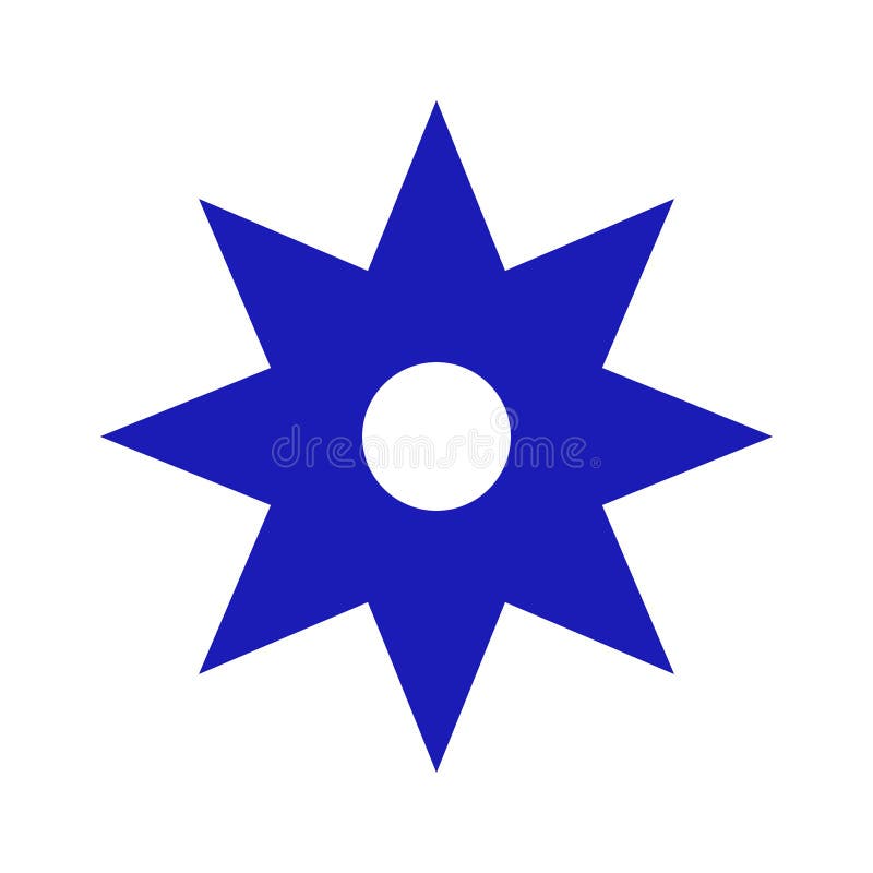 Mexican talavera ceramic tile with star pattern. stock illustration