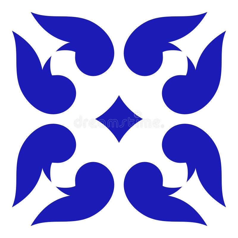 Mexican talavera ceramic tile from Puebla royalty free illustration