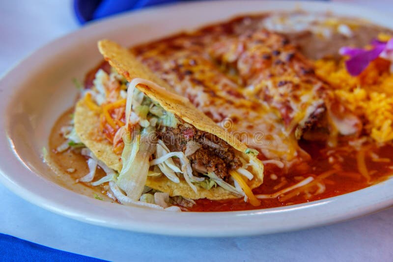 Mexican Tamale Enchilada Taco Stock Photo Image of dish, eating