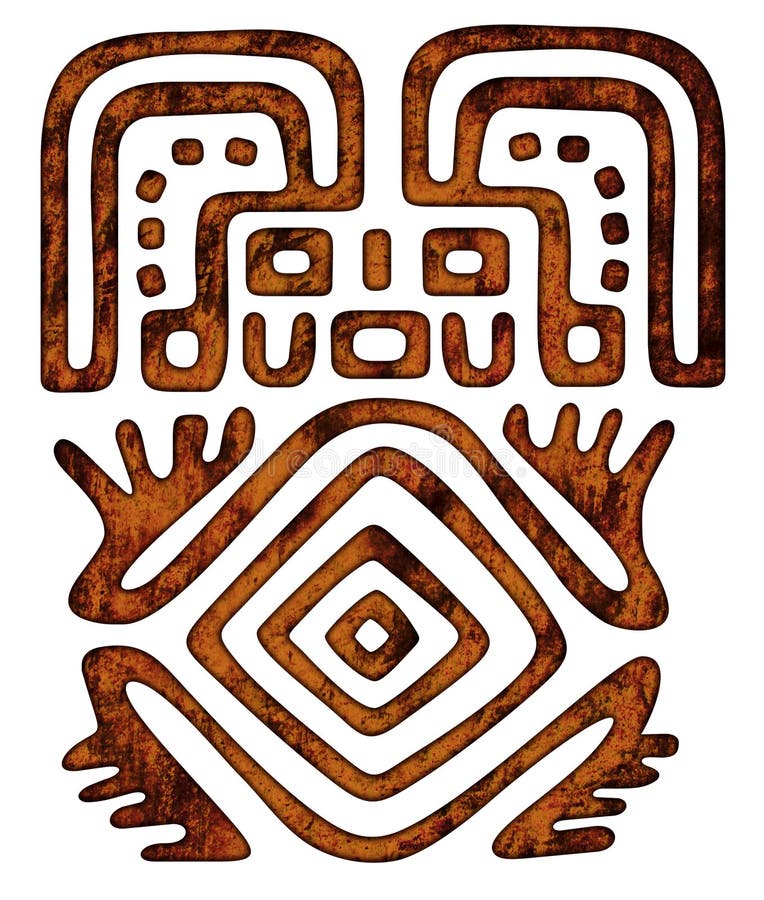 Mexican Pattern - Tribal Man Figure Stock Illustration - Illustration ...