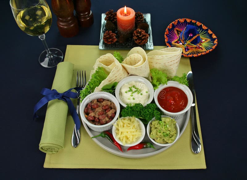 Mexican Vegetarian Platter stock image. Image of healthy - 6192763