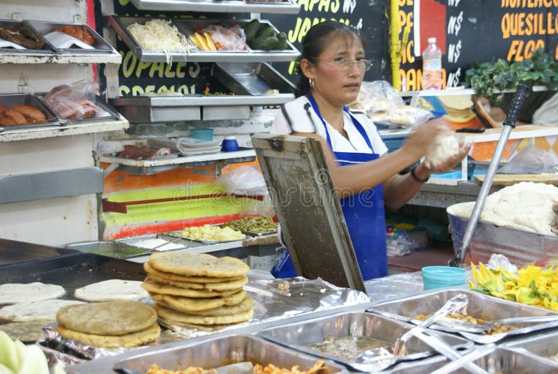 Mexican Food. Quesadilla Maker Editorial Image Image of woman