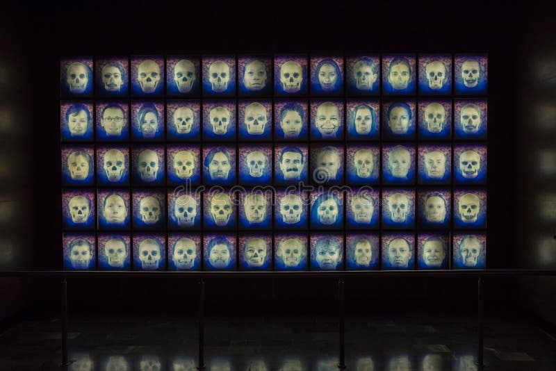 MEXICO CITY - AUGUST 1, 2016: Interior of National Museum of Anthropology in Mexico City.