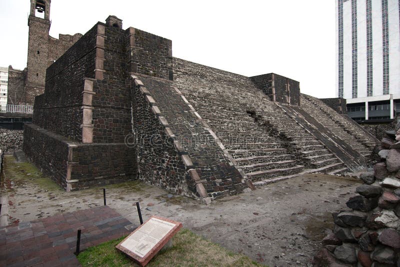 Aztec temples at the Square of the Three Cultures, Mexico City