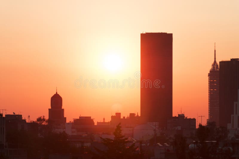 Mexico City Sunset stock photo. Image of landscape, sunset 112518710
