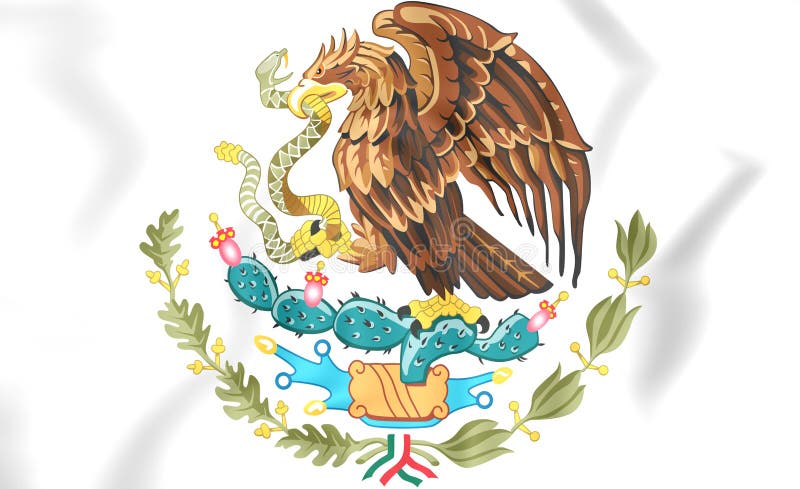 Mexico coat of arms. stock illustration. Illustration of coat - 88858334