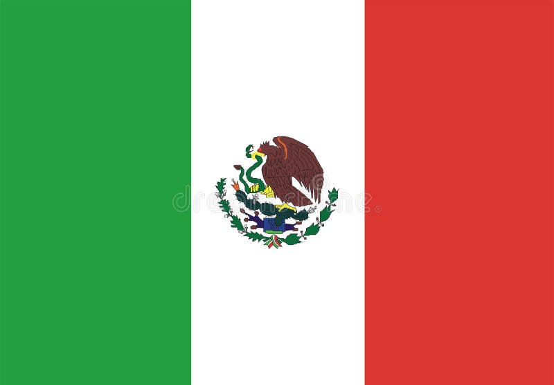 Mexico flag royalty free illustration