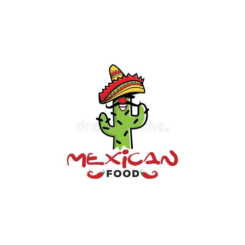 Mexico kaktustecken Logo Design royaltyfri illustrationer Mexico kaktustecken Logo Design royaltyfri illustrationer
