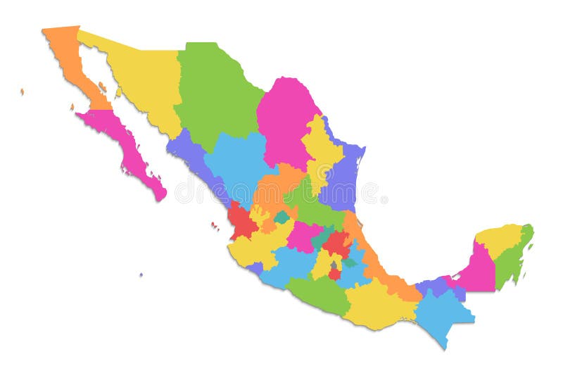 Mexico Map New Political Detailed Map Separate Individual States