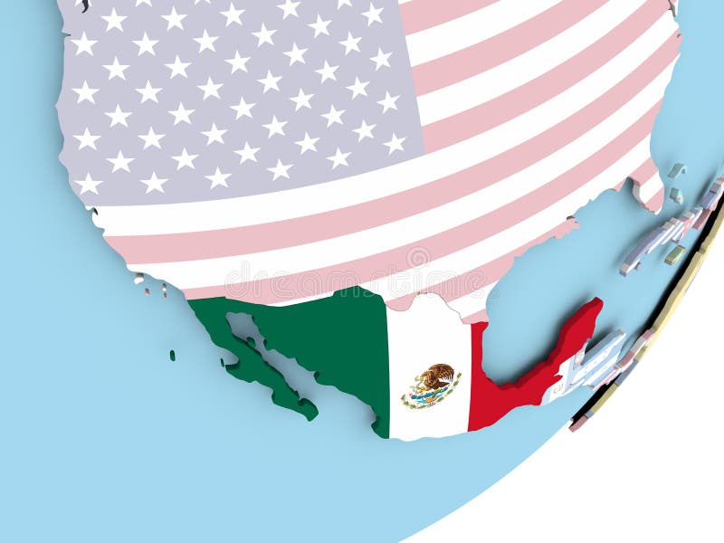 Mexico met vlag stock illustratie