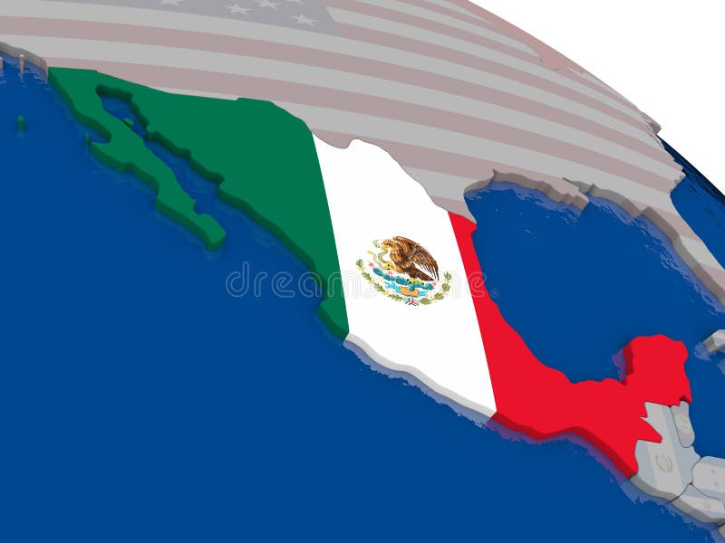 Mexico met vlag vector illustratie