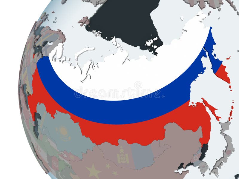 Mexico met vlag op bol royalty-vrije illustratie