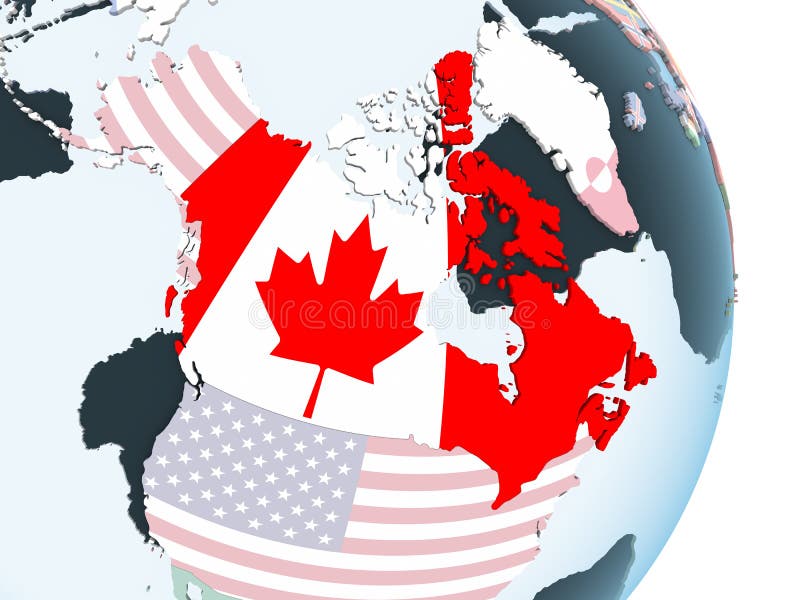 Mexico met vlag op bol vector illustratie