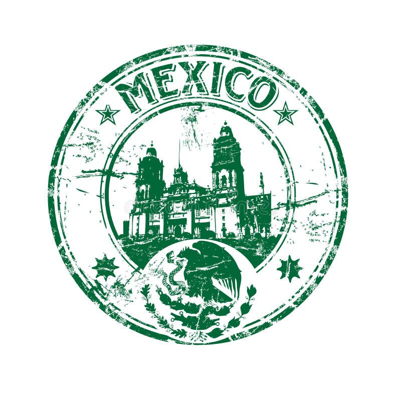 Mexico rubber stamp stock illustration