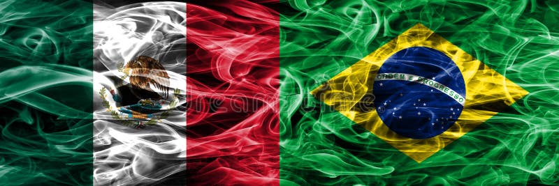Brazil Vs Mexico Smoke Flag,quarter Finals, Football World ...