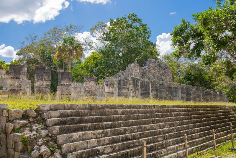 Mexico, Cancun. Chichen ItzÃ¡, Ruins of the Warriors Temple. Originally ...