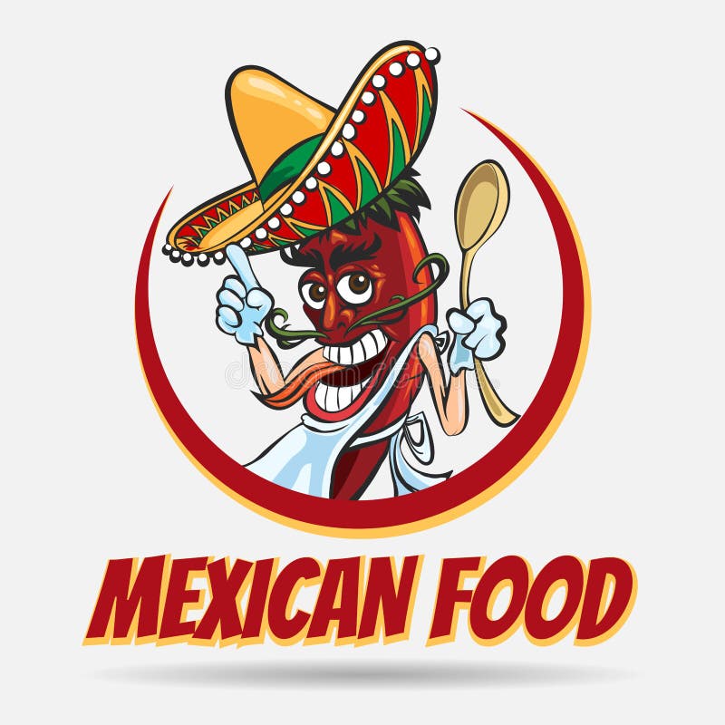 Mexikanisches Lebensmittel-Emblem lizenzfreie abbildung Mexikanisches Lebensmittel-Emblem lizenzfreie abbildung